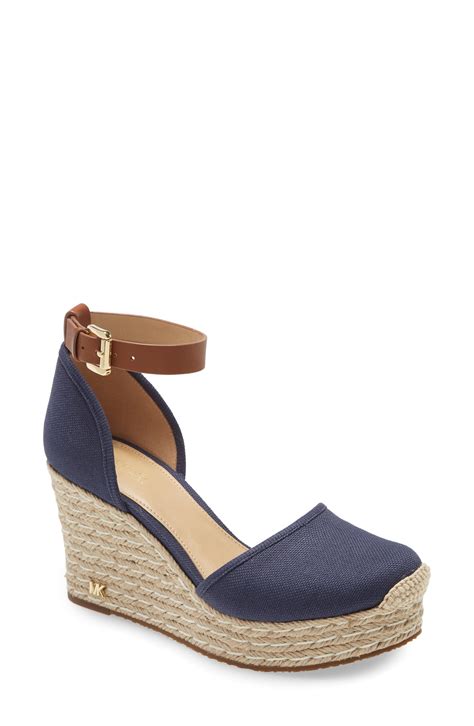 michael kors blue espadrilles|Michael Kors espadrille wedges.